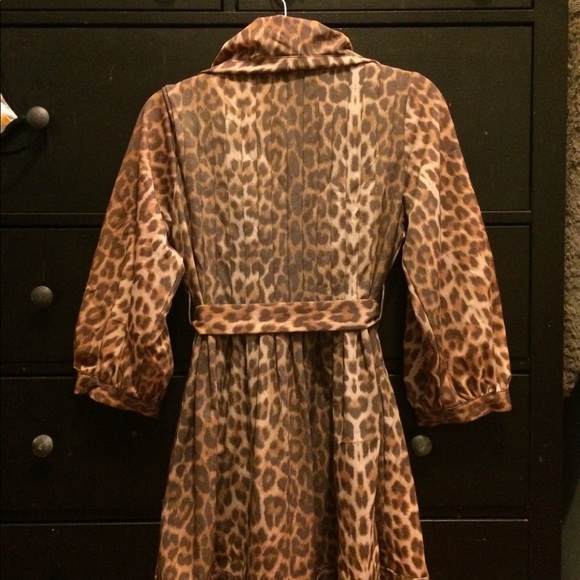 Free People Cheetah Print Trench Coat - Picture 9 of 10